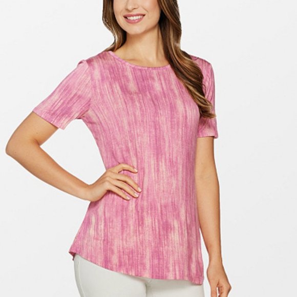 Lisa Rinna Tops - Lisa Rinna Collection Printed Knit Top with Back D